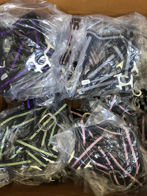 Partij basic halsters kleurenmix maat Pony, Cob en Full (10 stuks)
